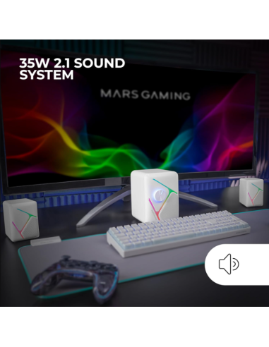 Altavoces MS-H21/35W/2.1/ Blancos