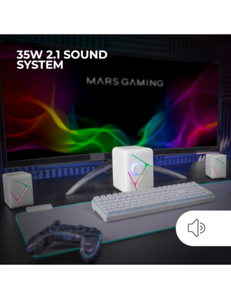 Altavoces MS-H21/35W/2.1/ Blancos