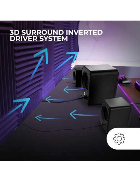 Altavoces MS-H21/ 35W/2.1/ Negro