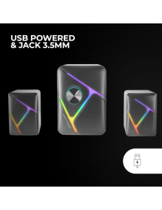 Altavoces MS-H21/ 35W/2.1/ Negro 2