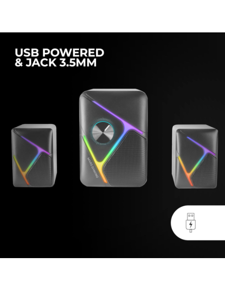 Altavoces MS-H21/ 35W/2.1/ Negro