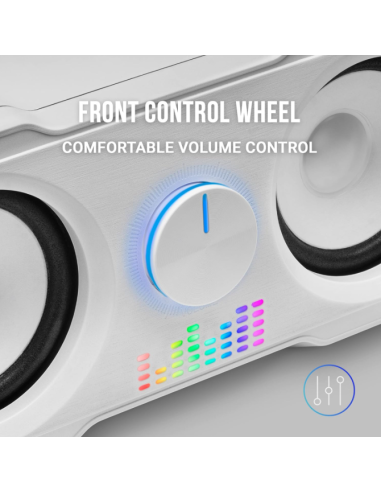 Altavoces Compactos Gaming 2.2 RGB Flow Subwoofer DSP 35W Blanco