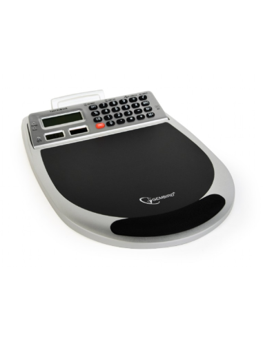 Alfombrilla ratón combinada 3x USB, lector tarjetas flash, calculadora y termómetro
