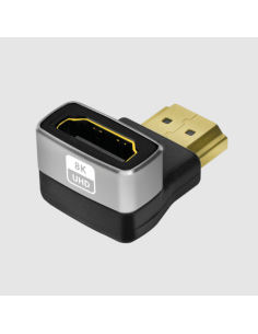 Adaptador HDMI, A/M a A/F, ángulo de 90°, 8K/60 Hz 2