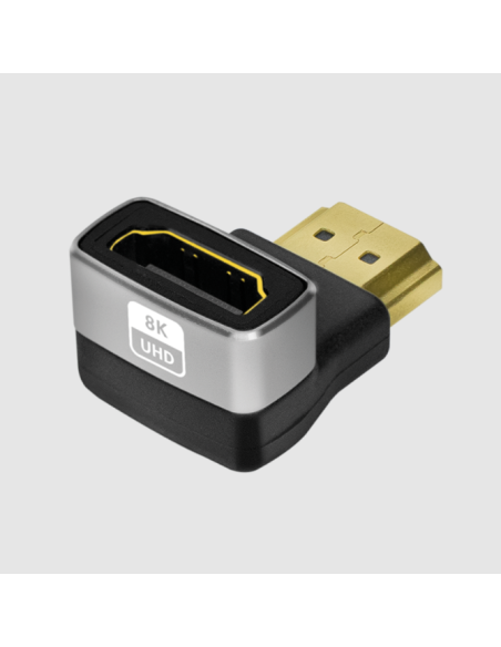 Adaptador HDMI, A/M a A/F, ángulo de 90°, 8K/60 Hz