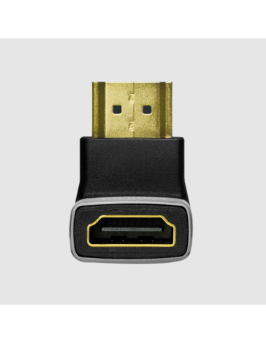 Adaptador HDMI, A/M a A/F, ángulo de 90°, 8K/60 Hz