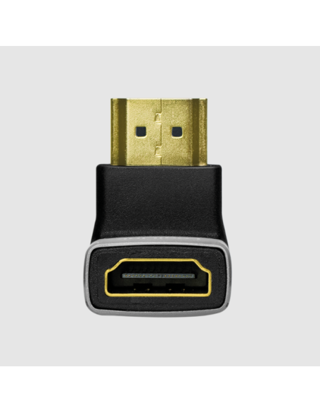 Adaptador HDMI, A/M a A/F, ángulo de 90°, 8K/60 Hz