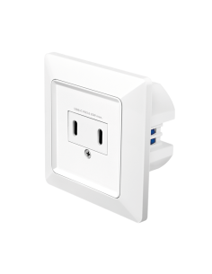 Roseta pared 2x USB-C , 25 W