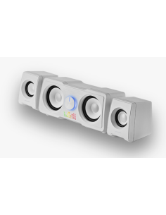 Altavoces Compactos Gaming 2.2 RGB Flow Subwoofer DSP 35W Blanco 2