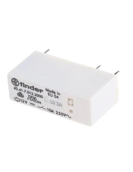 RELE FINDER 12V 8A SPDT PERFIL BAJO COMUN INVERTIDO