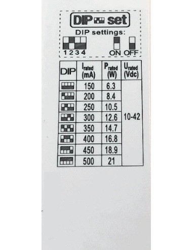 DRIVER LED 150-500mA 10-42V 21W SELECCIONABLE