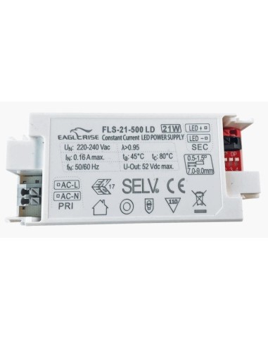 DRIVER LED 150-500mA 10-42V 21W SELECCIONABLE