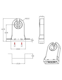 Base flueorescente T8 deslizamiento 2