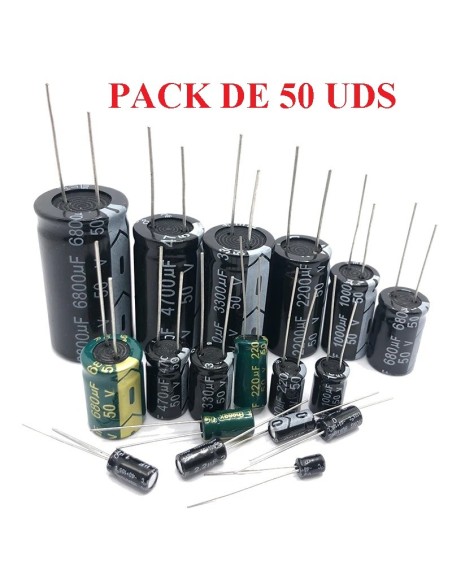 50 CONDENSADORES DE 10µF 40V ELECTROLITICO RADIAL 105º