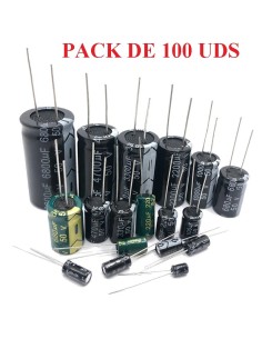 100 CONDENSADORES DE 10µF 40V ELECTROLITICO RADIAL 105º