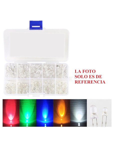KIT 120 LEDS TRANSPARENTES DE 5mm & 3mm ALTO BRILLO