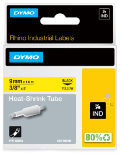 Cinta termorretráctil 9mm amarilla