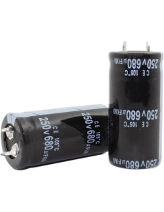 680UF 250V Ø 25 x 40mm CONDENSADOR ELECTROLITICO RADIAL
