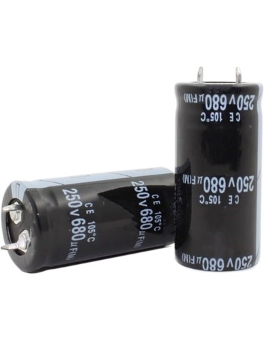 680UF 250V Ø 25 x 40mm CONDENSADOR ELECTROLITICO RADIAL