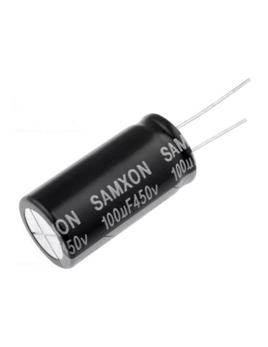 100µF 450V 105º Ø18x36mm CONDENSADOR ELECTROLITICO RADIAL