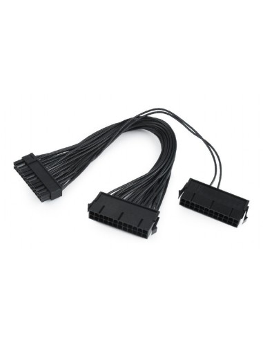 Cable extensión alimentación dual de 24 pines para PC, 0,3 m