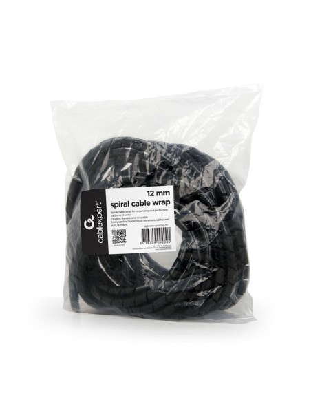 Cable espiral de 12 mm, 10 m, color negro