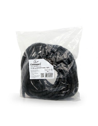 Cable espiral de 12 mm, 10 m, color negro