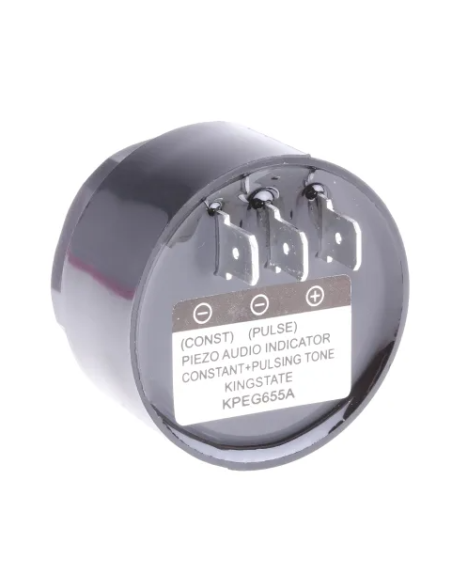 SIRENA PARA CHASIS 6-28V DOBLE TONO: CONTINUO & INTERMITENTE  FASTON