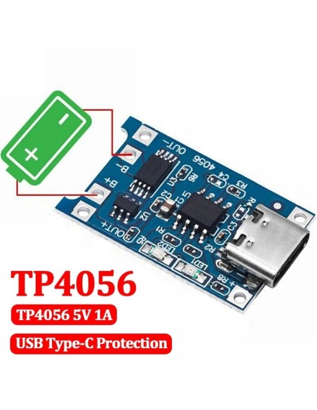 MODULO CARGADOR-UPS LI-PO LI-ION USB-C 5V 1A