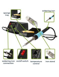 ESTACION DE SOLDADURA 48W 150-420ºC CALENTADOR CERAMICO 2