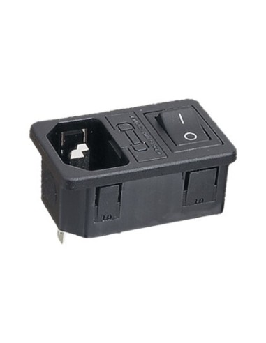 Base de conexión IEC 320 empotrable con fusible e interruptor