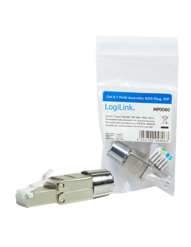 Conector RJ45 CAT.8.1 AWG22/24