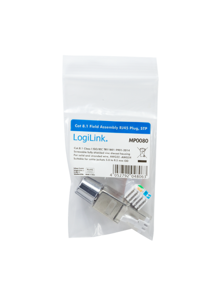 Conector RJ45 CAT.8.1 AWG22/24