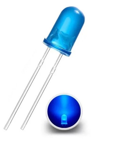 LED AZUL 5mm 330mCD 40º DIFUSO 2.9÷3.6VDC