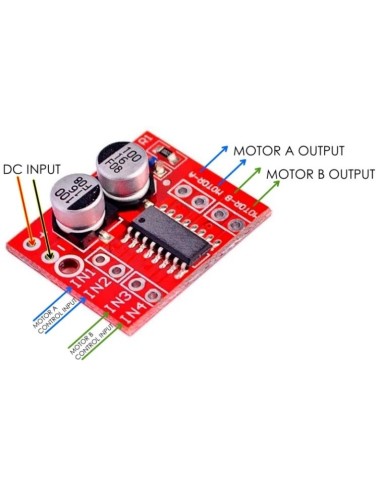 DRIVER CONTROLADOR DE MOTOR PUENTE H ECONOMICO