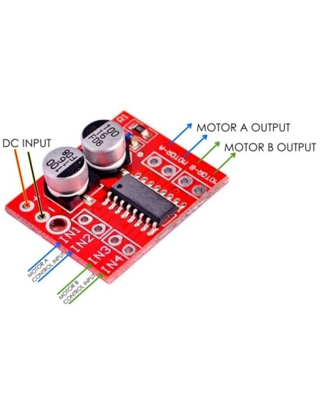 DRIVER CONTROLADOR DE MOTOR PUENTE H ECONOMICO