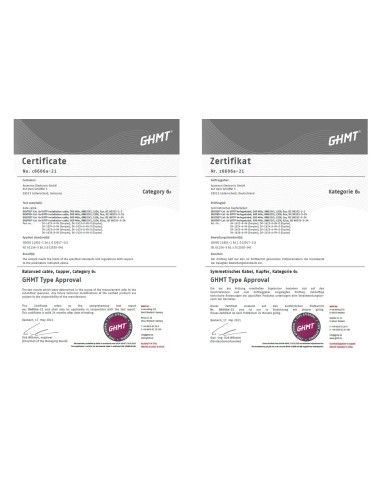 Cable de conexión U/FTP Cat.6A, 100 m, simplex, Eca