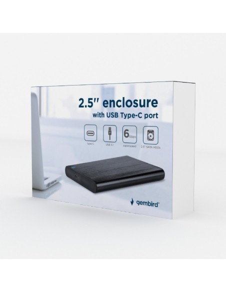 Caja USB 3.1 de 2.5 '' con puerto USB tipo C