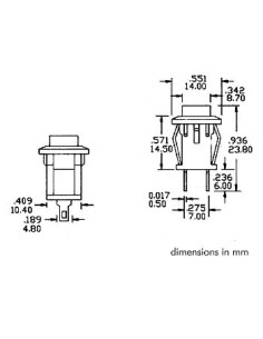 R1827A/125 PULSADOR ROJO N.O. 2