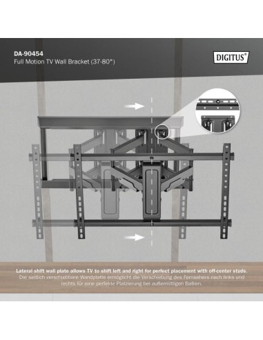 Soporte de pared para televisor Full Motion (37-80")