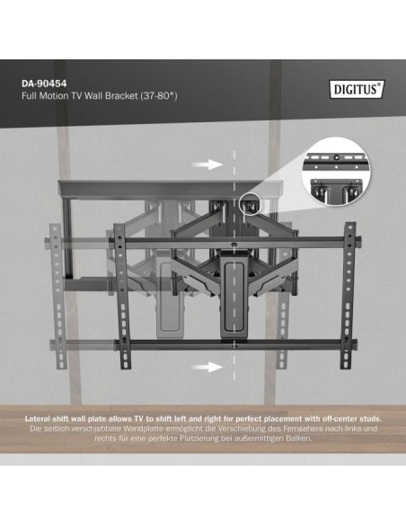 Soporte de pared para televisor Full Motion (37-80")