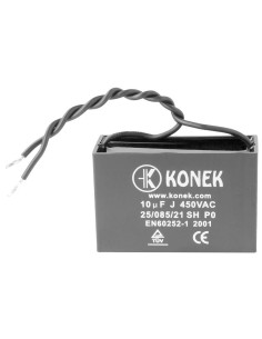 CONDENSADOR 10µF 450VAC PARA ARRANQUE DE VETILADORES & MOTORES