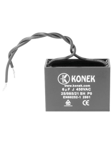 CONDENSADOR 6µF 450VAC PARA ARRANQUE DE VETILADORES & MOTORES