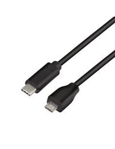 Cable USB-C 2.0 a Micro-USB, negro, 1 m