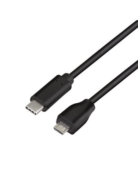 Cable USB-C 2.0 a Micro-USB, negro, 1 m