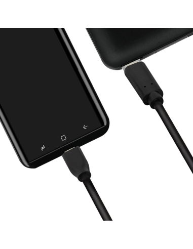 Cable USB-C 2.0 a Micro-USB, negro, 1 m