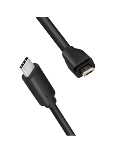 Cable USB-C 2.0 a Micro-USB, negro, 1 m