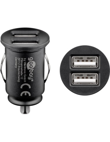 Cargador de coche con dos puertos USB (24 W)