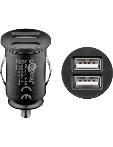 Cargador de coche con dos puertos USB (24 W)