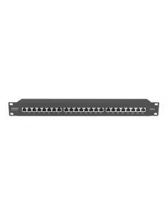 Patch Panel CAT 6A, blindado, 1U, 24 puertos, 8P8C, negro RAL 9005, 483 mm (19") / 482,6 x 44 x 109 mm 2